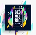 Geometric abstract colorful flyer.