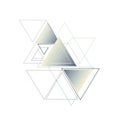A geometric abstract design composed of overlapping triangles with a Royalty Free Stock Photo