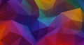 Geometric abstract design featuring an array of colored polygons. Royalty Free Stock Photo