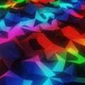 Geometric abstract design featuring colorful, low-poly triangular Royalty Free Stock Photo