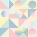 Abstract design featuring interlocking triangles and circles Royalty Free Stock Photo