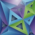Geometric abstract design featuring interlocking triangles Royalty Free Stock Photo