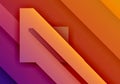 Geometric abstract design featuring overlapping diagonal shapes in gradients of orange Royalty Free Stock Photo