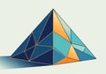 Geometric abstract design featuring a pyramid made of Royalty Free Stock Photo