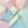 Geometric abstract design with overlapping triangles and diamonds in pastel shades of pink Royalty Free Stock Photo