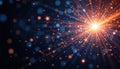 geometric abstract elements in space, Sparkling and shiny flash background, spectrum light Royalty Free Stock Photo
