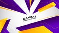 Geometric Abstract Gaming Background. Abstract Gaming Background Template with Geometric Purple and Orange Color