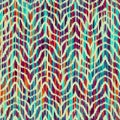 Geometric abstract grunge vintage pattern. Ikat chevron pattern. Seamless vector image. Royalty Free Stock Photo