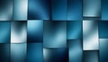 A geometric abstract image featuring a pattern of blue squares with a gradient effect, creating a modern and dynamic Royalty Free Stock Photo