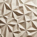 Geometric abstract image featuring a three-dimensional, beige-toned pattern with sharp, angular Royalty Free Stock Photo