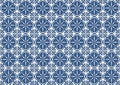 Geometric Abstract Mosaic Blue Print Textile Dimond Pattern Repeat Background