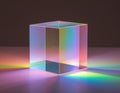 Geometric abstract object showing vibrant interference light. Royalty Free Stock Photo