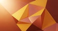 Geometric abstract orange and yellow low poly structure with gradient background light Royalty Free Stock Photo