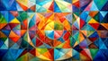 Geometric Abstract Painting: Interaction of Shapes Generative AI Neural artwork