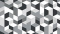 Geometric abstract pattern of interlocking cubes in shades of grey and white image Royalty Free Stock Photo