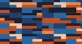 Geometric abstract pattern composed of rectangular blocks in varying shades of blue Royalty Free Stock Photo