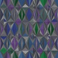 Geometric abstract pattern featuring repeating triangular and diamond Royalty Free Stock Photo