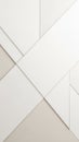 Geometric Abstract Pattern of Intersecting White and Beige Panels with Clean Lines and Subtle Shadows Creating a Modern Royalty Free Stock Photo