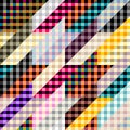Geometric abstract pattern. Intersection patchwork plaid style Royalty Free Stock Photo