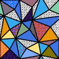 Geometric abstract pattern in patchwork style. Royalty Free Stock Photo