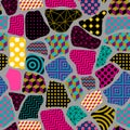 Geometric abstract pattern in patchwork style. Royalty Free Stock Photo