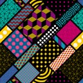 Geometric abstract pattern in patchwork style. Royalty Free Stock Photo