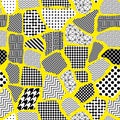 Geometric abstract pattern in patchwork style. Seamless vector Royalty Free Stock Photo