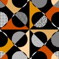 Geometric abstract pattern retro style. Seamless vector pattern. Royalty Free Stock Photo