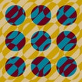 Geometric abstract pattern retro style. Seamless vector pattern. Royalty Free Stock Photo
