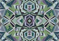 Geometric abstract pattern with symmetrical design features angular shapes in a kaleidoscopic Royalty Free Stock Photo