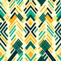 Geometric Abstract Pattern In Yellow And Green
