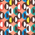 Geometric abstract seamless pattern background. Colorful rough