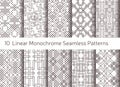 Geometric abstract seamless pattern. Linear motif background Royalty Free Stock Photo