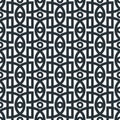 Geometric abstract seamless pattern. Linear simple line background. Monochrome decoration design. Semicircle grid pattern Royalty Free Stock Photo