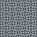 Geometric abstract seamless pattern. Linear simple line background. Monochrome decoration design. Semicircle grid pattern