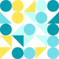 Geometric abstract seamless pattern with simple elements of geometry. Royalty Free Stock Photo