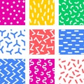 Geometric abstract seamless pattern. Simple motif background col