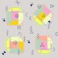 Geometric abstract seamless pattern. Simple motif background