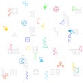 Geometric abstract seamless pattern. Simple motif background