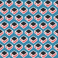Geometric abstract seamless pattern. Simple motif background