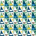 Geometric abstract seamless pattern. Simple triangles background