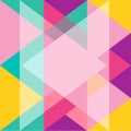 Geometric abstract seamless triangle pattern multicolor vector illustration Royalty Free Stock Photo
