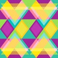 Geometric abstract seamless triangle pattern multicolor vector illustration Royalty Free Stock Photo