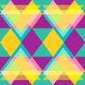 Geometric abstract seamless triangle pattern multicolor vector illustration Royalty Free Stock Photo