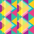 Geometric abstract seamless triangle pattern multicolor vector illustration Royalty Free Stock Photo
