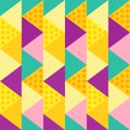 Geometric abstract seamless triangle pattern multicolor vector illustration Royalty Free Stock Photo
