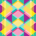 Geometric abstract seamless triangle pattern multicolor vector illustration Royalty Free Stock Photo