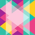 Geometric abstract seamless triangle pattern multicolor vector illustration Royalty Free Stock Photo