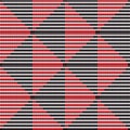 Geometric abstract seamless vector black red pattern Royalty Free Stock Photo