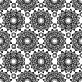 Geometric abstract seamless vector symmetric pattern